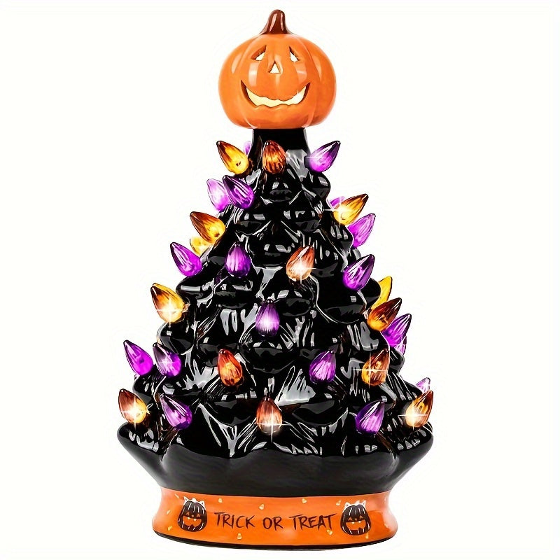 2025 Best Christmas Tree - Ceramic Tree for Halloween/Christmas Decoration Orange Pumpkin Head - Trick Or Treat- LED Light Up, Battery not Included - Christmas/Halloween Gift 2025 Best Christmas Tree - Ceramic Tree for Halloween/Christmas Decoration Orange Pumpkin Head - Trick Or Treat- LED Light Up, Battery not Included - Christmas/Halloween Gift